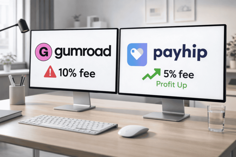 gumroad vs payhip 2026 fee comparison for digital creators
