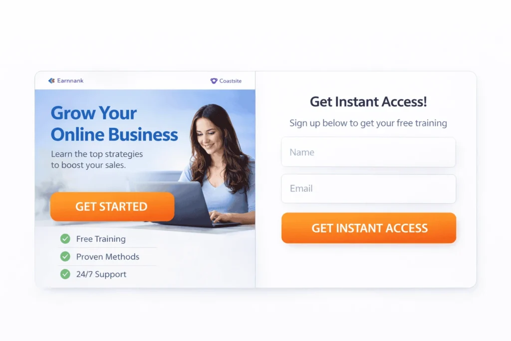 How to Create a Free Landing Page for Affiliate Marketing (No Domain Needed) designing a bridge page when learning how to create a free landing page for affiliate marketing.