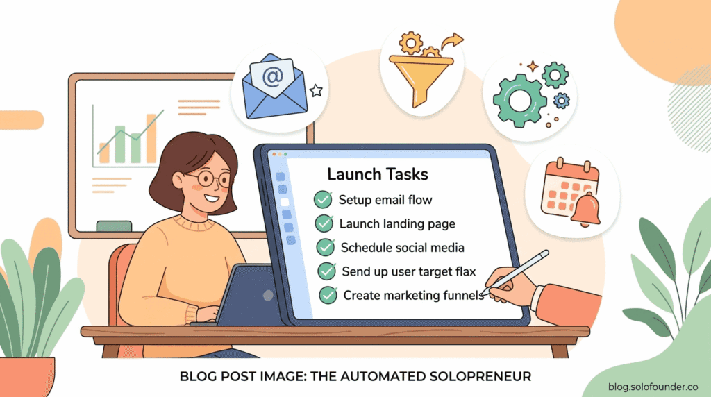 solo founder following best practices for business automation tools to grow their online business efficiently