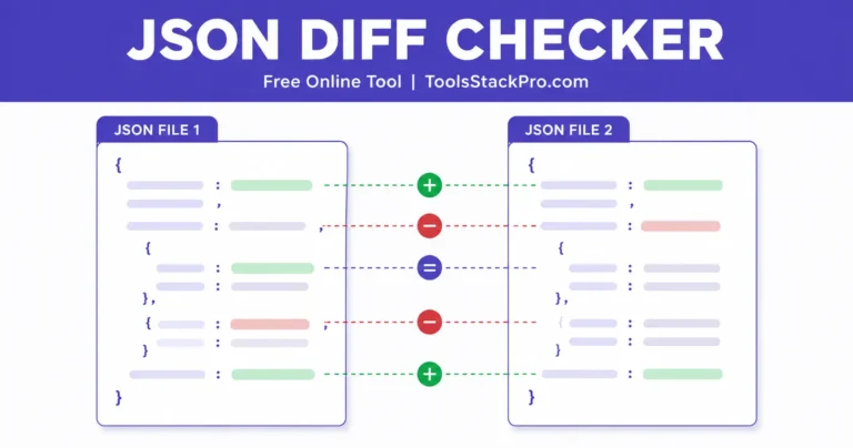 JSON Diff Checker: Free online tool to compare and spot JSON changes at ToolsStackPro.com
