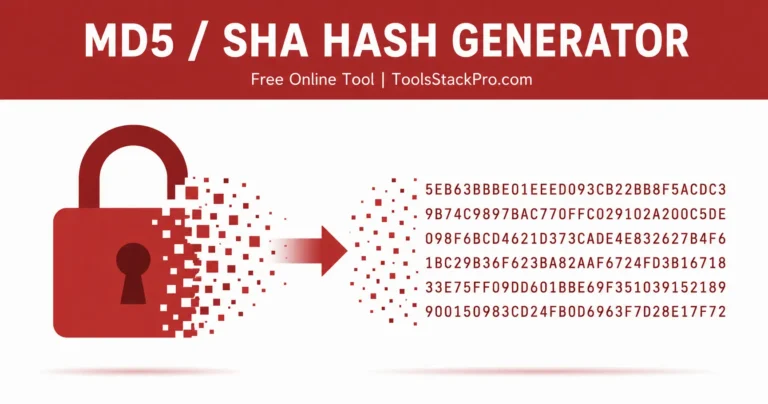 MD5 SHA Hash Generator: Free online tool to generate secure hashes at ToolsStackPro.com